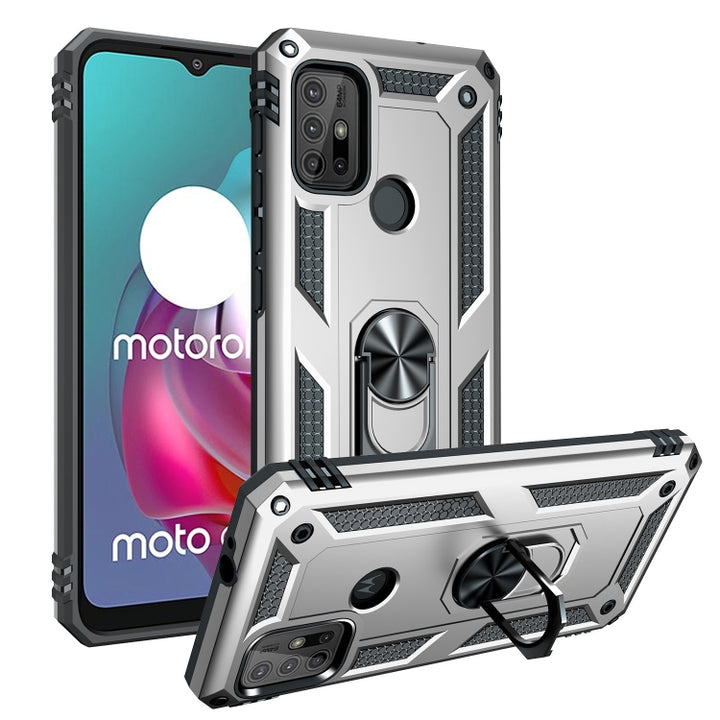 Shockproof TPU + PC Protective Case with 360 Degree Rotating Holder, For Motorola Moto G30 / G10, For Google Pixel 5A 5G