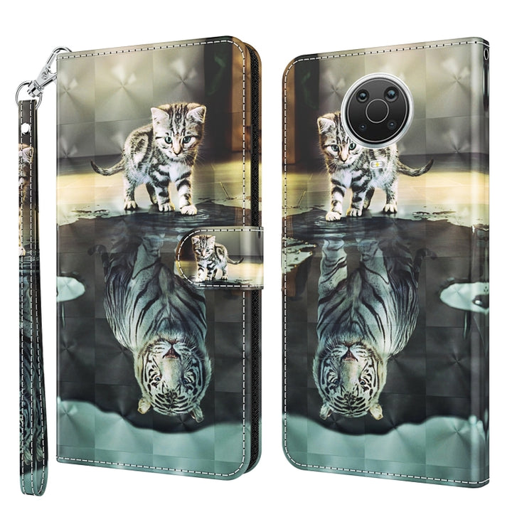 3D Painting Pattern Horizontal Flip TPU + PU Leather Case with Holder & Card Slots & Wallet, For Nokia G20 / G10 / 6.3