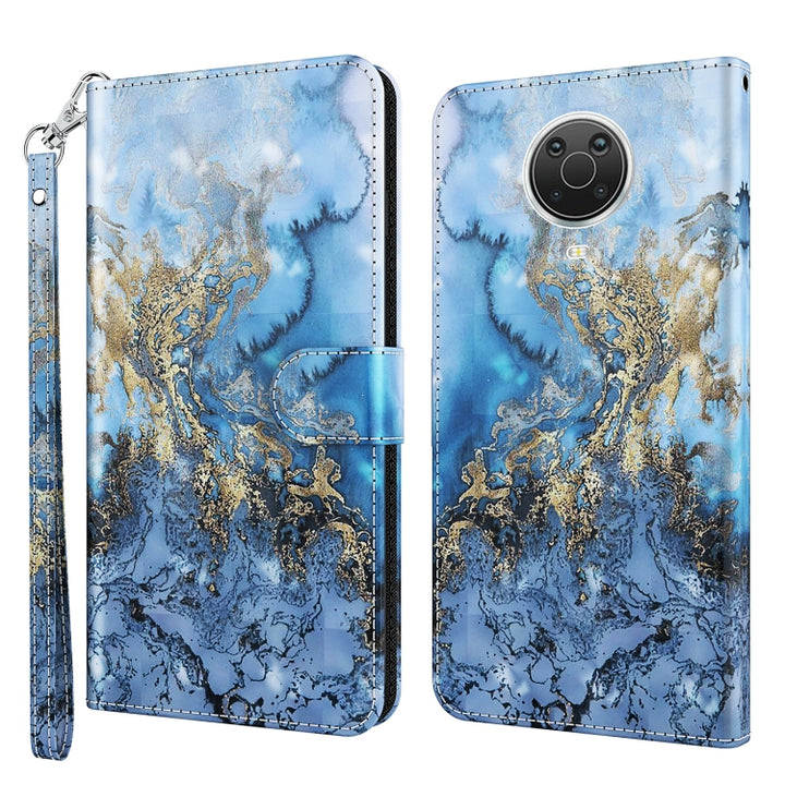 3D Painting Pattern Horizontal Flip TPU + PU Leather Case with Holder & Card Slots & Wallet, For Nokia G20 / G10 / 6.3