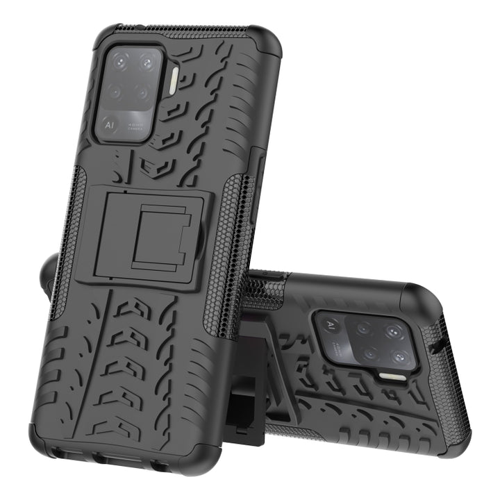 Tire Texture Shockproof TPU+PC Protective Case with Holder, For OnePlus Nord 2 5G, For OPPO A94 4G, For OPPO Realme V13 5G, For Sony Xperia 1 III