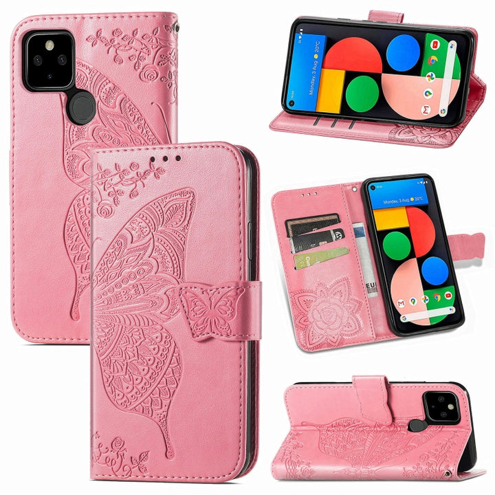 Butterfly Love Flowers Embossed Horizontal Flip Leather Case with Holder & Card Slots & Wallet & Lanyard, For Infinix Note 7, For Google Pixel 5A 5G, For Infinix Note 8, For Infinix Note 10