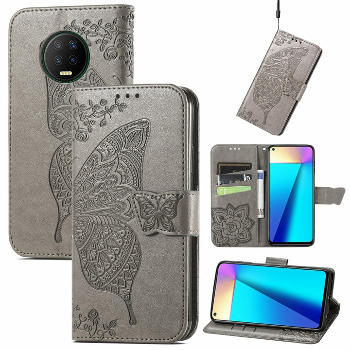 Butterfly Love Flowers Embossed Horizontal Flip Leather Case with Holder & Card Slots & Wallet & Lanyard, For Infinix Note 7, For Google Pixel 5A 5G, For Infinix Note 8, For Infinix Note 10