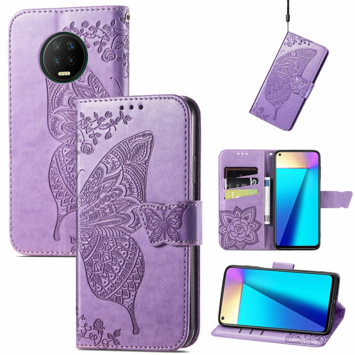 Butterfly Love Flowers Embossed Horizontal Flip Leather Case with Holder & Card Slots & Wallet & Lanyard, For Infinix Note 7, For Google Pixel 5A 5G, For Infinix Note 8, For Infinix Note 10