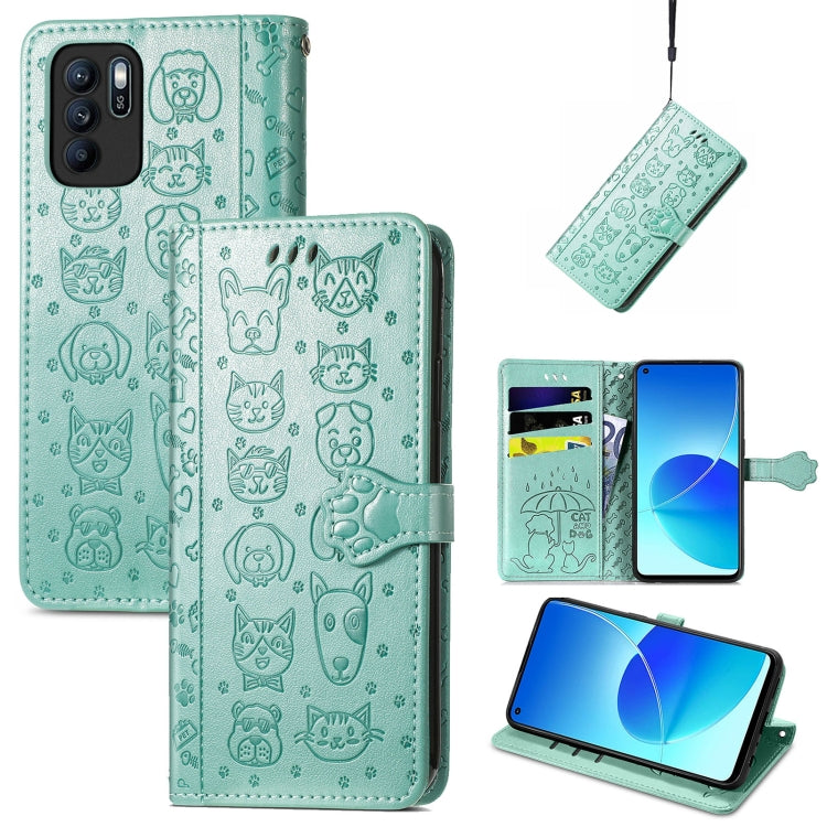 Lovely Cat and Dog Embossing Pattern Horizontal Flip Leather Case , with Holder & Card Slots & Wallet & Cartoon Clasp & Lanyard, For Google Pixel 5a 5G, For LG Velvet 2 Pro, For Motorola Edge 20 Pro, For OPPO Reno6 Z