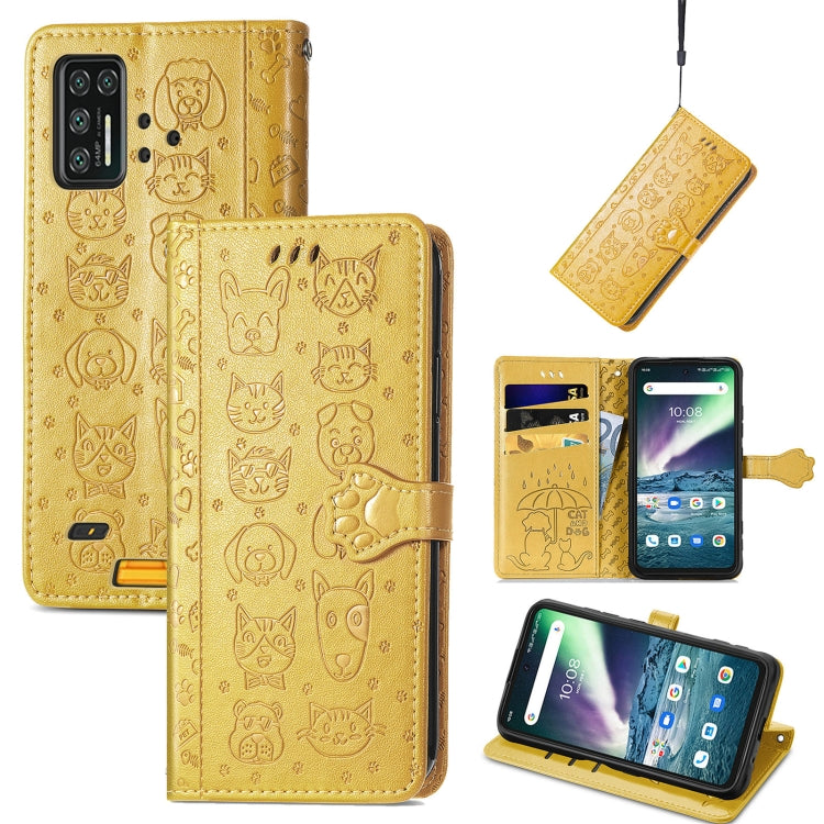 Lovely Cat and Dog Embossing Pattern Horizontal Flip Leather Case , with Holder & Card Slots & Wallet & Cartoon Clasp & Lanyard, For OPPO Realme C20, For UMIDIGI Bison GT, For Wiko Y61, For Xiaomi Redmi 10