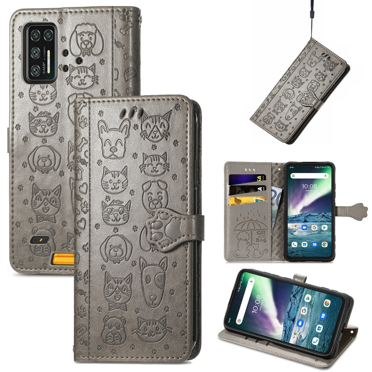 Lovely Cat and Dog Embossing Pattern Horizontal Flip Leather Case , with Holder & Card Slots & Wallet & Cartoon Clasp & Lanyard, For OPPO Realme C20, For UMIDIGI Bison GT, For Wiko Y61, For Xiaomi Redmi 10