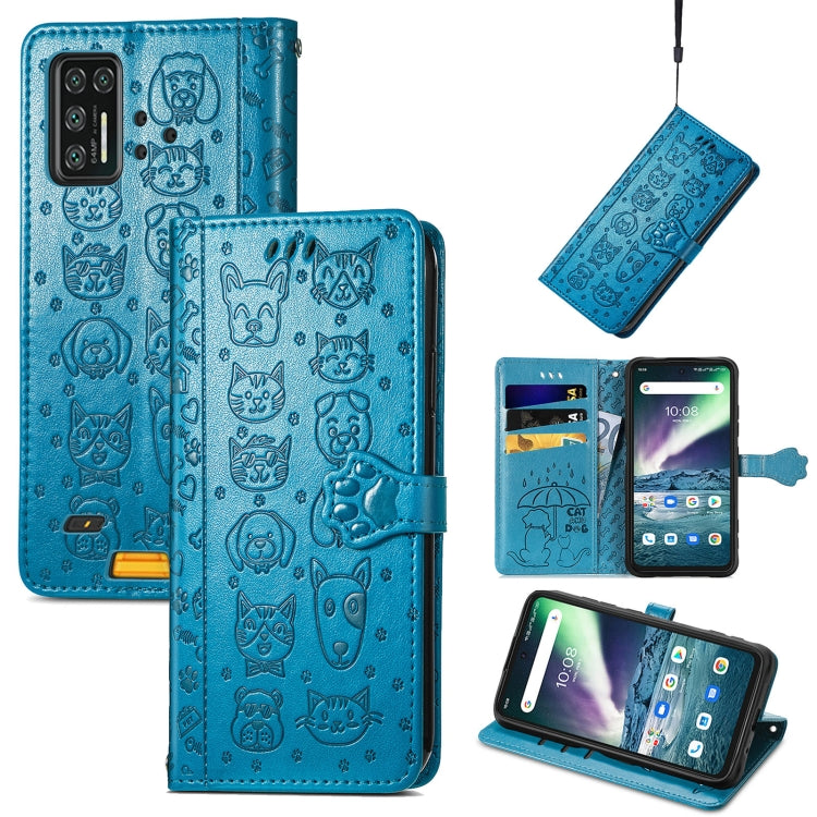 Lovely Cat and Dog Embossing Pattern Horizontal Flip Leather Case , with Holder & Card Slots & Wallet & Cartoon Clasp & Lanyard, For OPPO Realme C20, For UMIDIGI Bison GT, For Wiko Y61, For Xiaomi Redmi 10