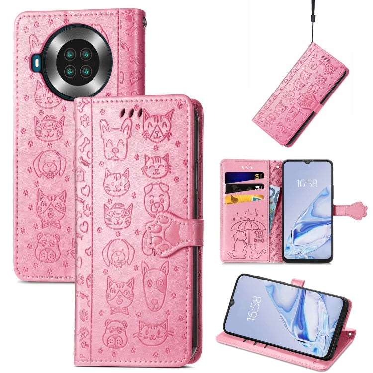 Lovely Cat and Dog Embossing Pattern Horizontal Flip Leather Case , with Holder & Card Slots & Wallet & Cartoon Clasp & Lanyard, For CUBOT Note 20, For Oukitel C21, For OnePlus Nord 2 5G