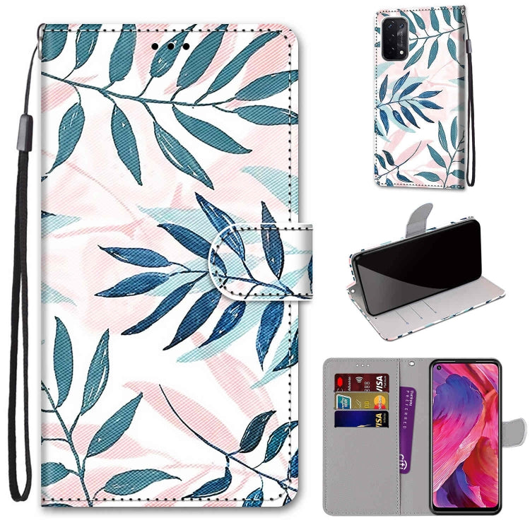 Coloured Drawing Cross Texture Horizontal Flip PU Leather Case with Holder & Card Slots & Wallet & Lanyard, For OPPO A93 5G / A93s 5G / A54 5G / A74 5G