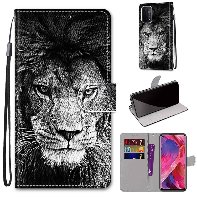 Coloured Drawing Cross Texture Horizontal Flip PU Leather Case with Holder & Card Slots & Wallet & Lanyard, For OPPO A93 5G / A93s 5G / A54 5G / A74 5G