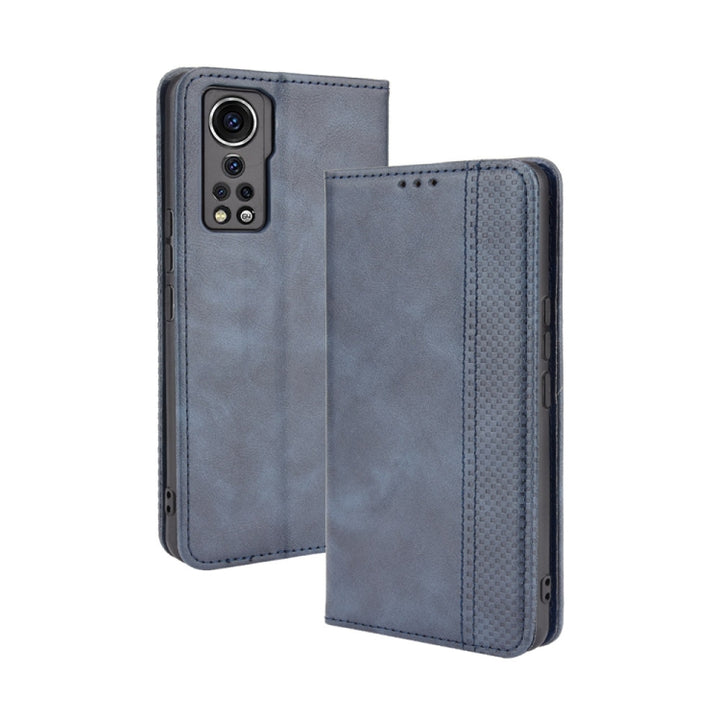 Magnetic Buckle Retro Pattern Horizontal Flip Leather Case with Holder & Card Slot & Wallet, For UMIDIGI Bison Pro, For ZTE Axon 30 5G