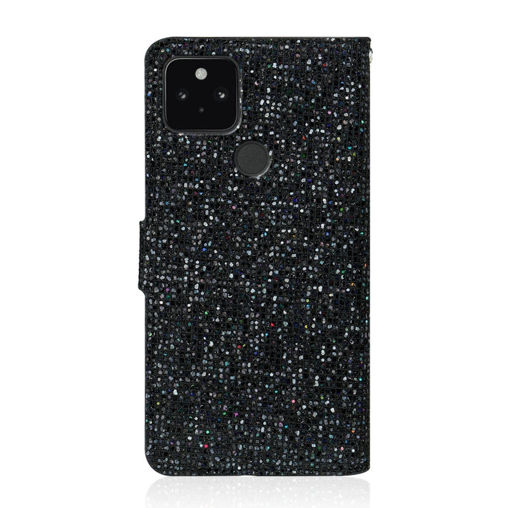 Glitter Powder Horizontal Flip Leather Case with Card Slots & Holder & Lanyard, For Google Pixel 4a 5G, For Google Pixel 5a 5G, For Xiaomi Redmi 10, For Xiaomi Redmi Note 10 5G, For Sony Xperia 10 III