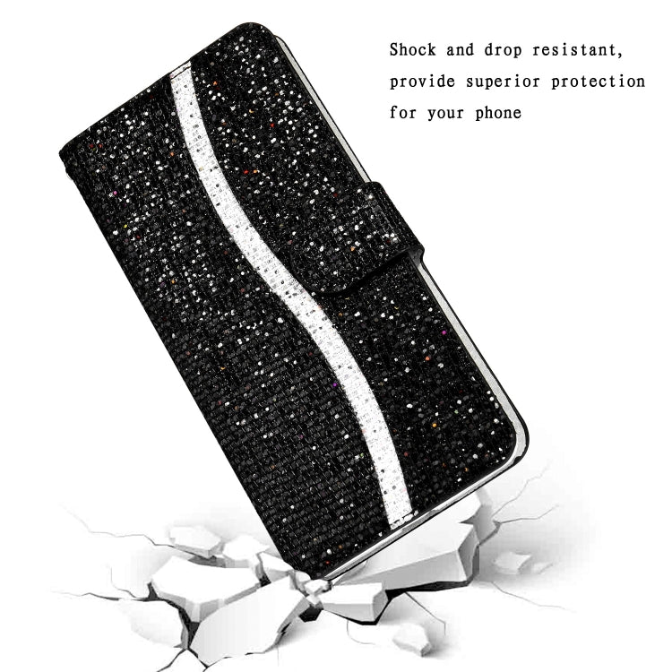 Glitter Powder Horizontal Flip Leather Case with Card Slots & Holder & Lanyard, For Google Pixel 4a 5G, For Google Pixel 5a 5G, For Xiaomi Redmi 10, For Xiaomi Redmi Note 10 5G, For Sony Xperia 10 III