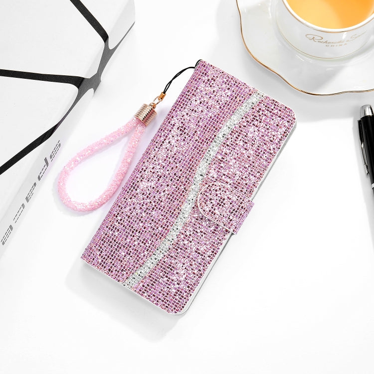 Glitter Powder Horizontal Flip Leather Case with Card Slots & Holder & Lanyard, For Google Pixel 4a 5G, For Google Pixel 5a 5G, For Xiaomi Redmi 10, For Xiaomi Redmi Note 10 5G, For Sony Xperia 10 III