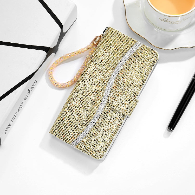 Glitter Powder Horizontal Flip Leather Case with Card Slots & Holder & Lanyard, For Google Pixel 4a 5G, For Google Pixel 5a 5G, For Xiaomi Redmi 10, For Xiaomi Redmi Note 10 5G, For Sony Xperia 10 III