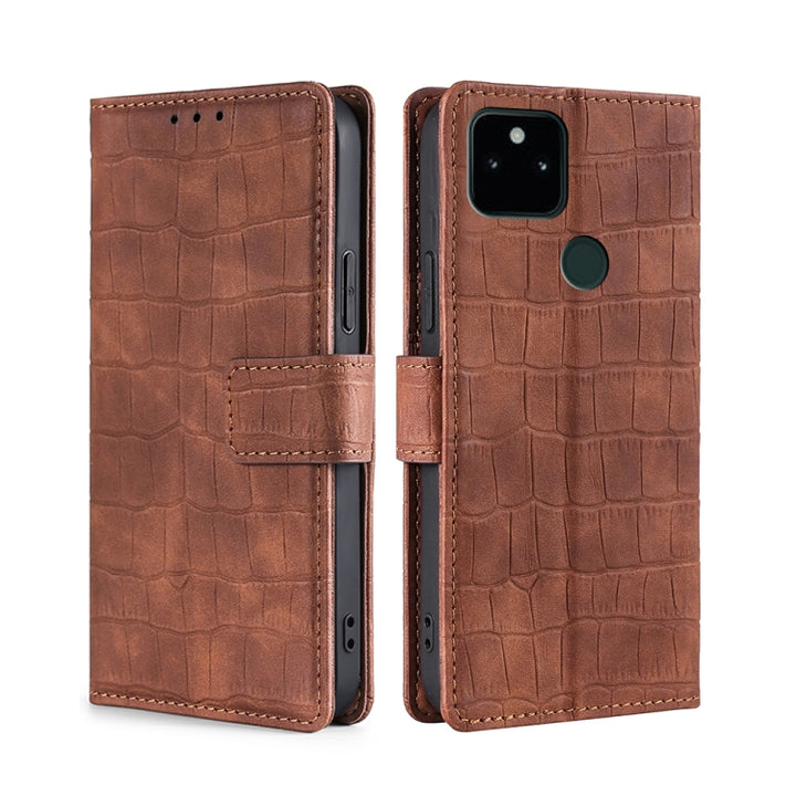 Skin Feel Crocodile Texture Magnetic Clasp Horizontal Flip PU Leather Case with Holder & Card Slots & Wallet, For Google Pixel 5A, For Google Pixel 6, For Google Pixel 6 Pro