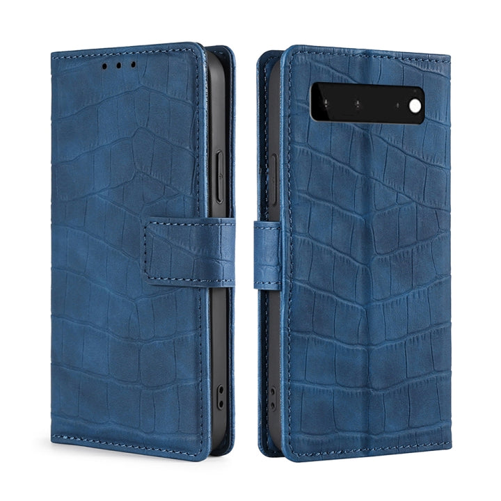 Skin Feel Crocodile Texture Magnetic Clasp Horizontal Flip PU Leather Case with Holder & Card Slots & Wallet, For Google Pixel 5A, For Google Pixel 6, For Google Pixel 6 Pro