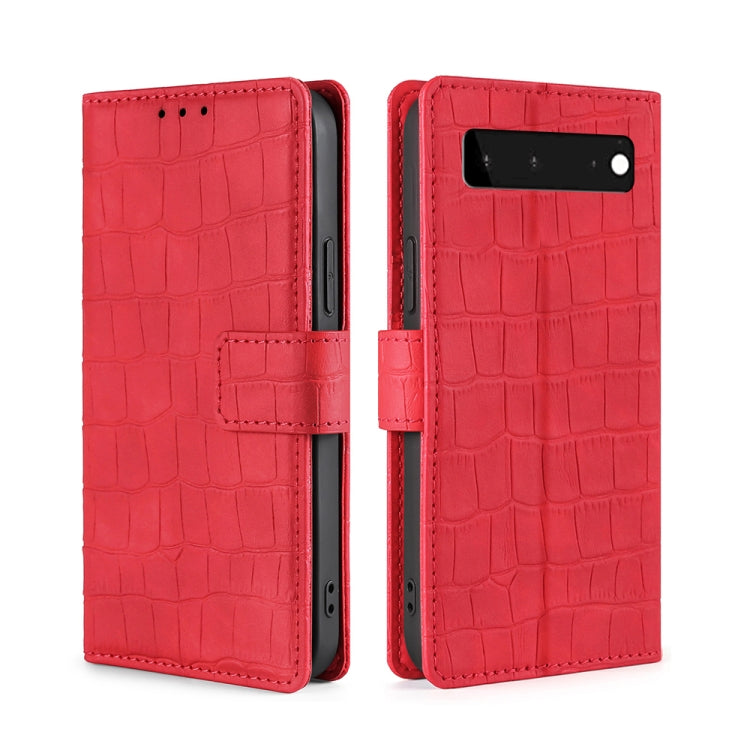 Skin Feel Crocodile Texture Magnetic Clasp Horizontal Flip PU Leather Case with Holder & Card Slots & Wallet, For Google Pixel 5A, For Google Pixel 6, For Google Pixel 6 Pro