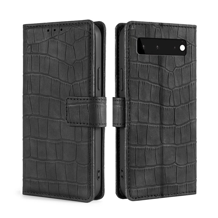 Skin Feel Crocodile Texture Magnetic Clasp Horizontal Flip PU Leather Case with Holder & Card Slots & Wallet, For Google Pixel 5A, For Google Pixel 6, For Google Pixel 6 Pro