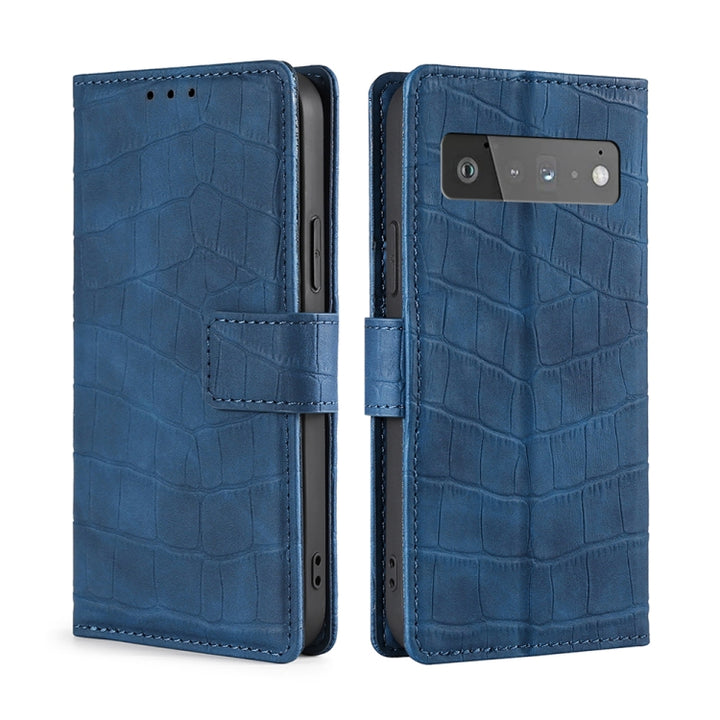 Skin Feel Crocodile Texture Magnetic Clasp Horizontal Flip PU Leather Case with Holder & Card Slots & Wallet, For Google Pixel 5A, For Google Pixel 6, For Google Pixel 6 Pro