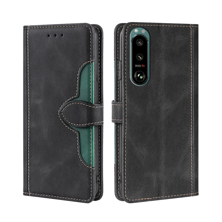 Skin Feel Straw Hat Magnetic Buckle Horizontal Flip PU Leather Case with Holder & Card Slots & Wallet, For Sony Xperia 1 III, For Sony Xperia 5 III, For Sony Xperia 10 III