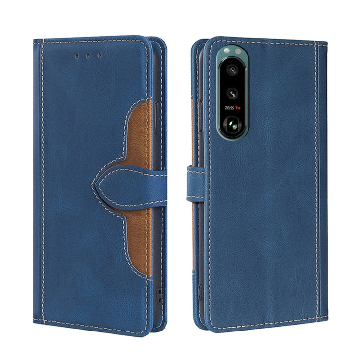 Skin Feel Straw Hat Magnetic Buckle Horizontal Flip PU Leather Case with Holder & Card Slots & Wallet, For Sony Xperia 1 III, For Sony Xperia 5 III, For Sony Xperia 10 III