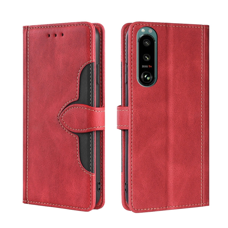 Skin Feel Straw Hat Magnetic Buckle Horizontal Flip PU Leather Case with Holder & Card Slots & Wallet, For Sony Xperia 1 III, For Sony Xperia 5 III, For Sony Xperia 10 III