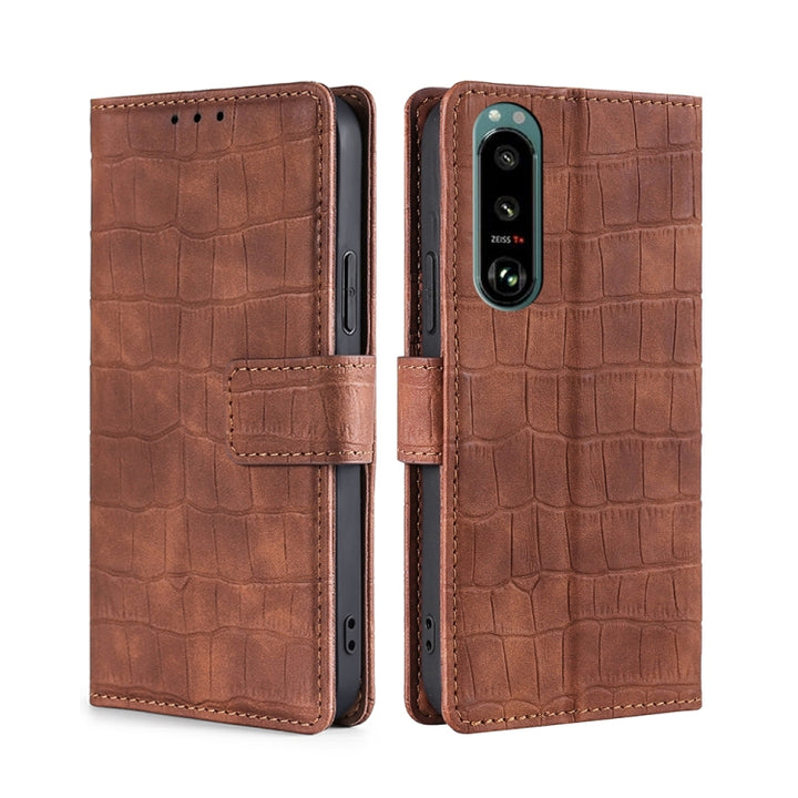 Skin Feel Crocodile Texture Magnetic Clasp Horizontal Flip PU Leather Case with Holder & Card Slots & Wallet, For Sony Xperia 5 III, For Xiaomi Redmi 10, For Xiaomi Redmi Note 10 5G, For Xiaomi Poco M3 Pro 5G, For Xiaomi Redmi Note 10 Pro 5G