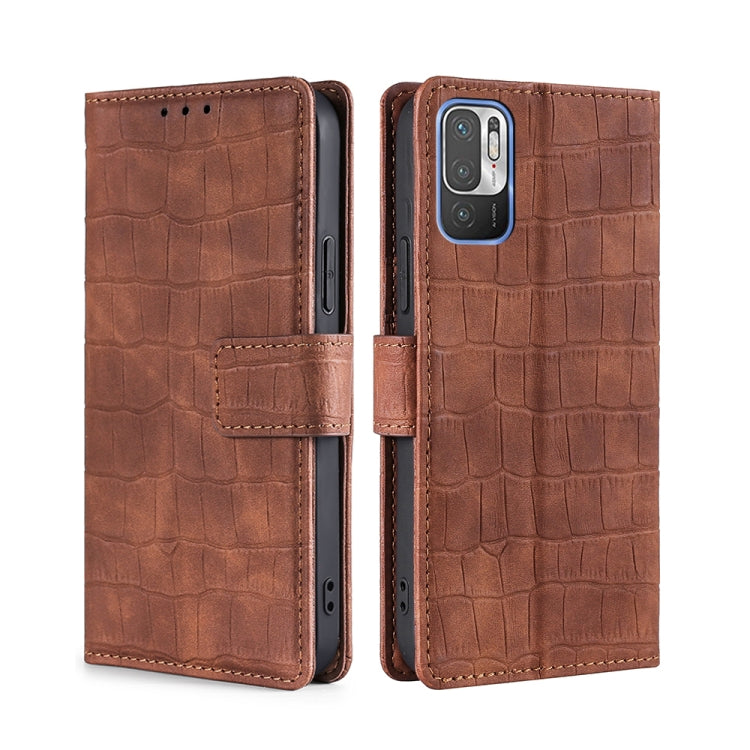 Skin Feel Crocodile Texture Magnetic Clasp Horizontal Flip PU Leather Case with Holder & Card Slots & Wallet, For Sony Xperia 5 III, For Xiaomi Redmi 10, For Xiaomi Redmi Note 10 5G, For Xiaomi Poco M3 Pro 5G, For Xiaomi Redmi Note 10 Pro 5G