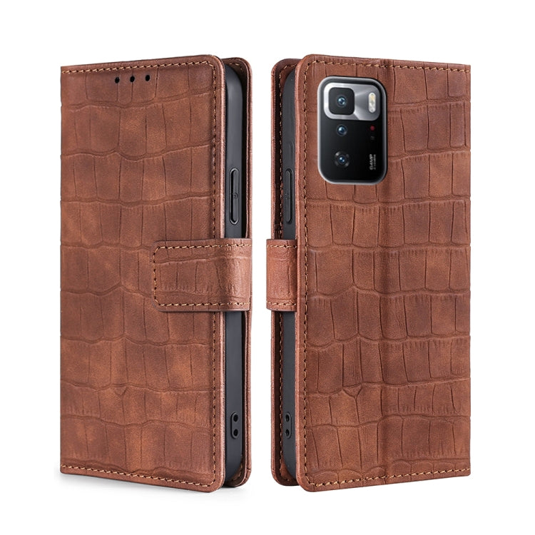 Skin Feel Crocodile Texture Magnetic Clasp Horizontal Flip PU Leather Case with Holder & Card Slots & Wallet, For Sony Xperia 5 III, For Xiaomi Redmi 10, For Xiaomi Redmi Note 10 5G, For Xiaomi Poco M3 Pro 5G, For Xiaomi Redmi Note 10 Pro 5G