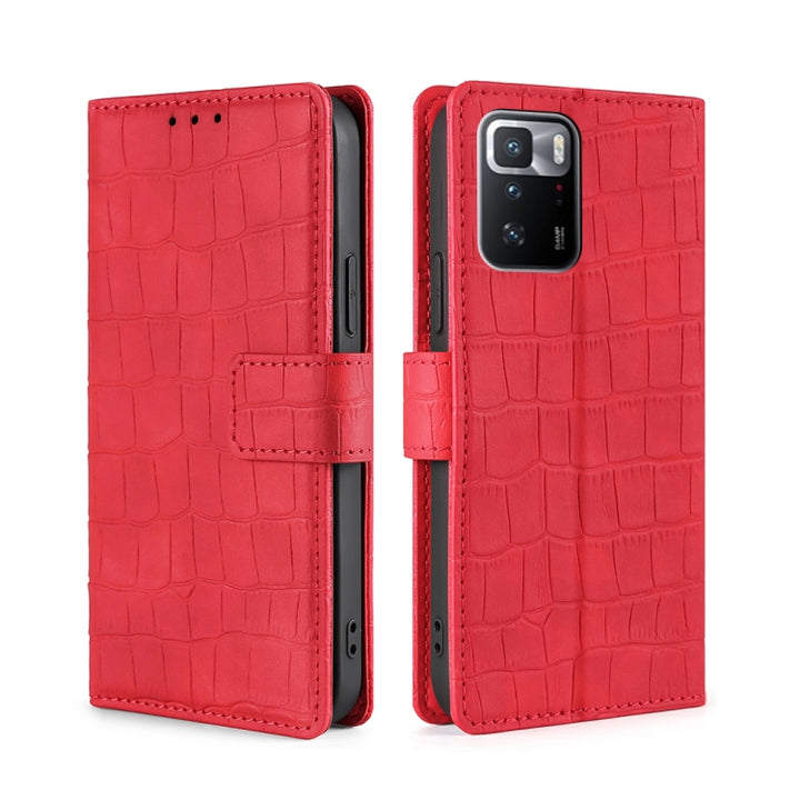 Skin Feel Crocodile Texture Magnetic Clasp Horizontal Flip PU Leather Case with Holder & Card Slots & Wallet, For Sony Xperia 5 III, For Xiaomi Redmi 10, For Xiaomi Redmi Note 10 5G, For Xiaomi Poco M3 Pro 5G, For Xiaomi Redmi Note 10 Pro 5G