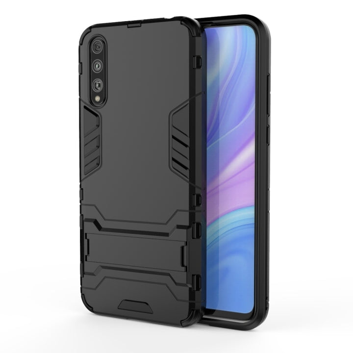 Shockproof PC + TPU Protective Case with Invisible Holder, For Huawei Enjoy 10S, For Huawei Honor 20 Lite