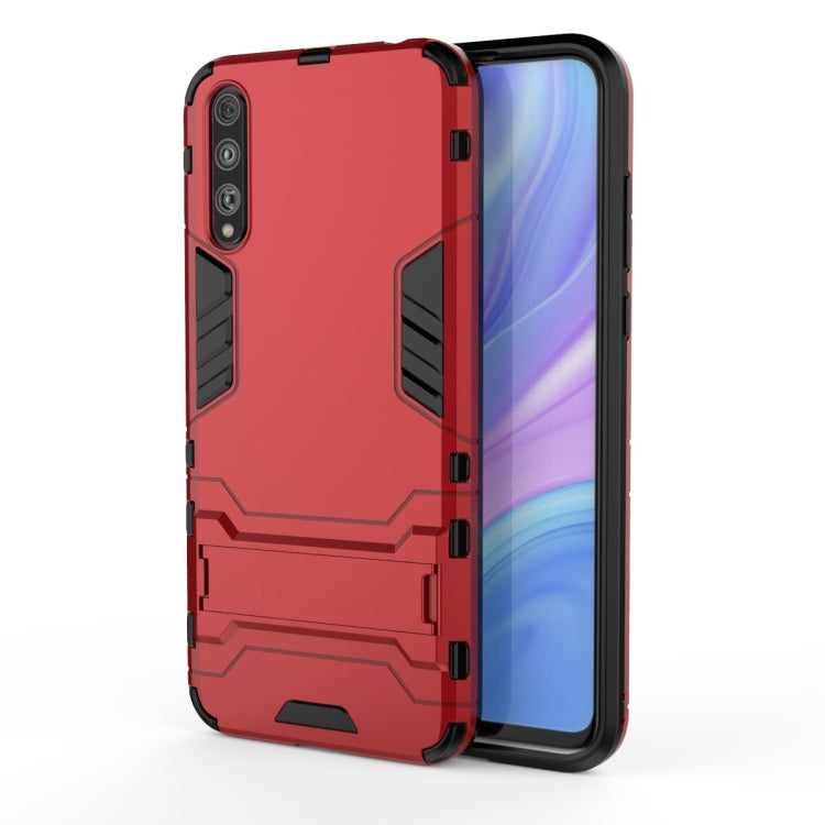 Shockproof PC + TPU Protective Case with Invisible Holder, For Huawei Enjoy 10S, For Huawei Honor 20 Lite