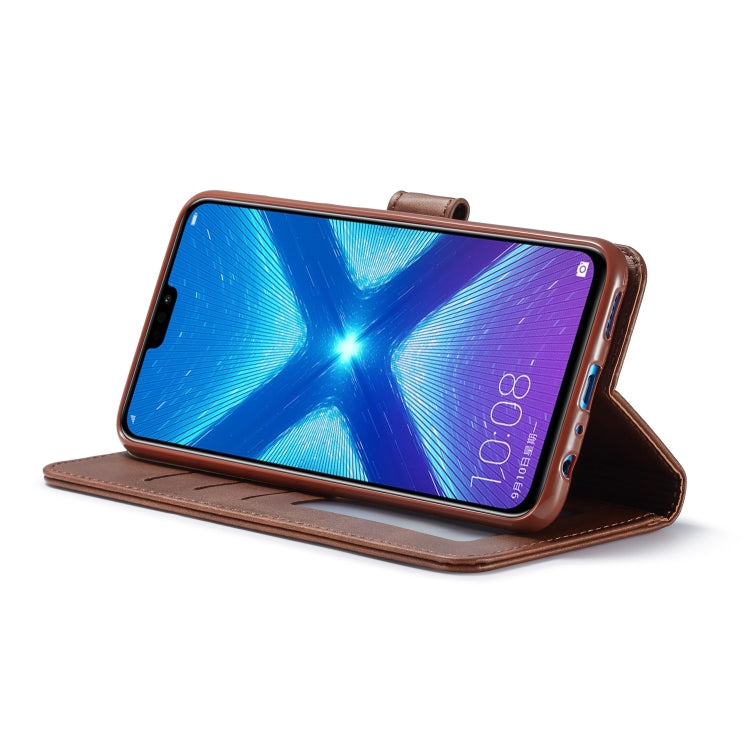 LC.IMEEKE Calf Texture Horizontal Flip Leather Case, with Holder & Card Slots & Wallet, For Huawei Y9 (2019)