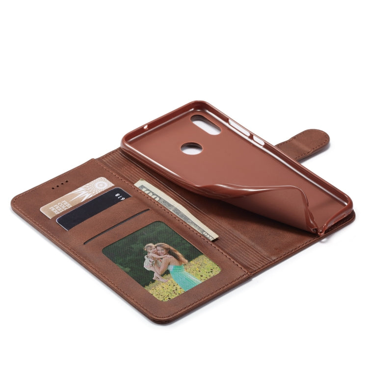 LC.IMEEKE Calf Texture Horizontal Flip Leather Case, with Holder & Card Slots & Wallet, For Huawei Y9 (2019)