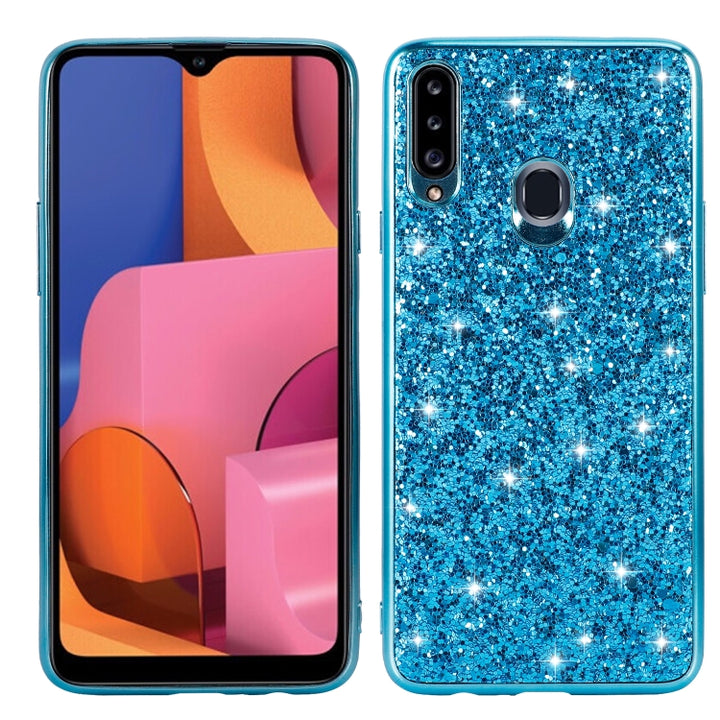 Glittery Powder Shockproof TPU Case, For Huawei Y6 Pro / Enjoy 9e, For Galaxy A10S, For Galaxy A20S