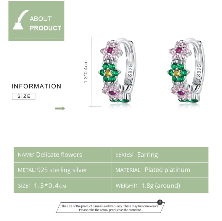 S925 Sterling Silver Delicate Flowers Women Earrings, Delicate Flowers