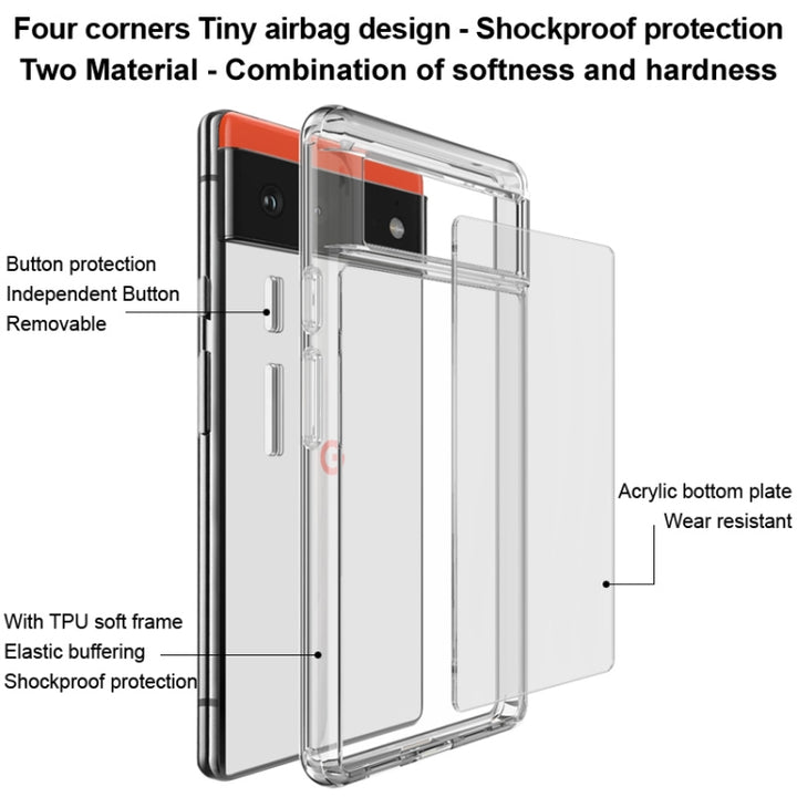 IMAK UX-9 Series Transparent Shockproof Acrylic + TPU Phone Protective Case, For Google Pixel 6, For Google Pixel 6 Pro, For Samsung Galaxy Z Flip3 5G, For Samsung Galaxy Z Fold3 5G