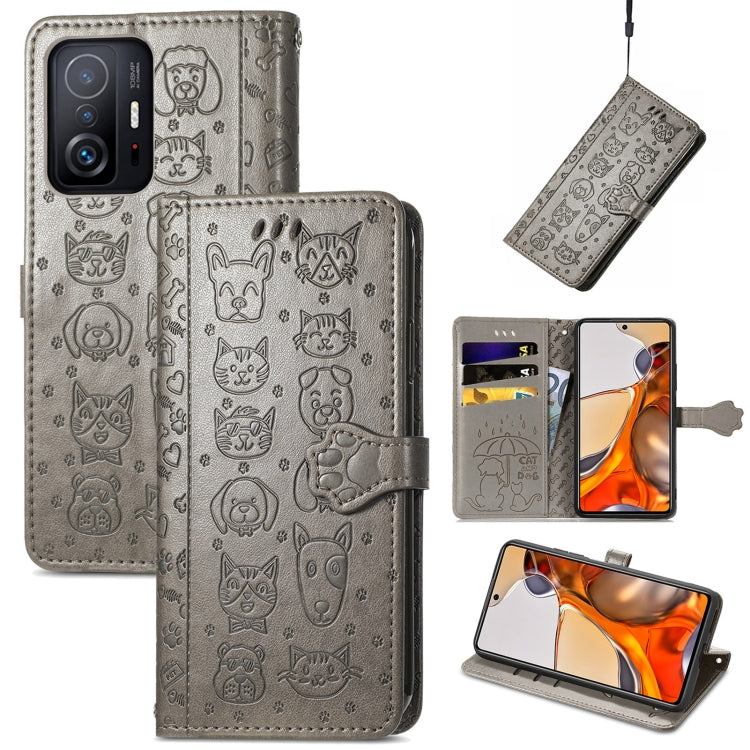 Cat and Dog Embossed Horizontal Flip Phone Leather Case with Holder & Card Slot & Wallet & Lanyard, For Wiko Power U30, For Xiaomi Mi 11T / 11T Pro, For Honor Play 5T Youth, For Google Pixel 6