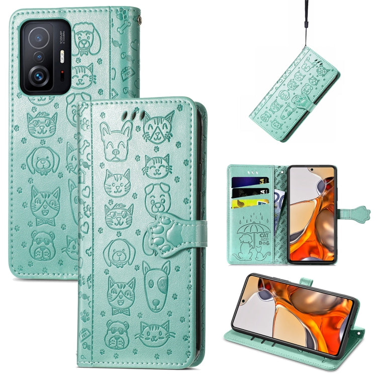 Cat and Dog Embossed Horizontal Flip Phone Leather Case with Holder & Card Slot & Wallet & Lanyard, For Wiko Power U30, For Xiaomi Mi 11T / 11T Pro, For Honor Play 5T Youth, For Google Pixel 6