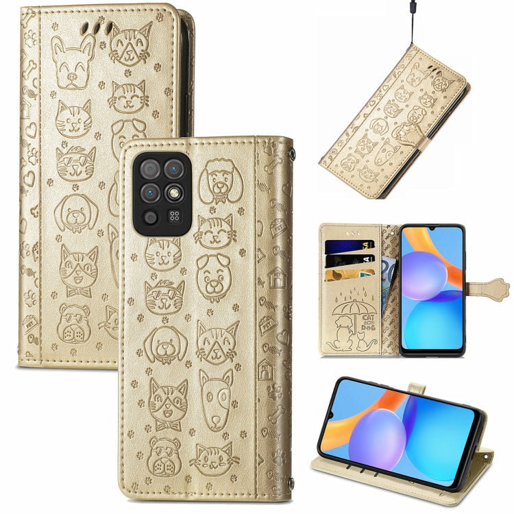 Cat and Dog Embossed Horizontal Flip Phone Leather Case with Holder & Card Slot & Wallet & Lanyard, For Wiko Power U30, For Xiaomi Mi 11T / 11T Pro, For Honor Play 5T Youth, For Google Pixel 6