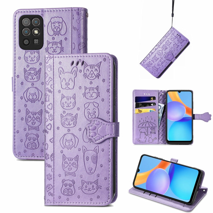 Cat and Dog Embossed Horizontal Flip Phone Leather Case with Holder & Card Slot & Wallet & Lanyard, For Wiko Power U30, For Xiaomi Mi 11T / 11T Pro, For Honor Play 5T Youth, For Google Pixel 6