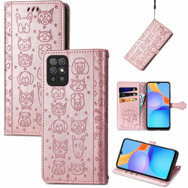 Cat and Dog Embossed Horizontal Flip Phone Leather Case with Holder & Card Slot & Wallet & Lanyard, For Wiko Power U30, For Xiaomi Mi 11T / 11T Pro, For Honor Play 5T Youth, For Google Pixel 6