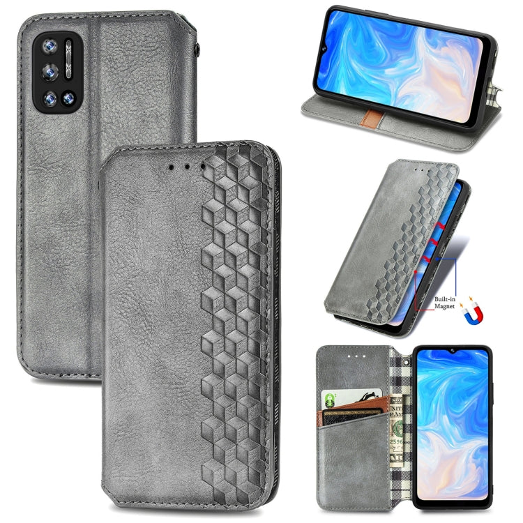 Cubic Grid Pressed Horizontal Flip Magnetic Leather Case with Holder & Card Slots & Wallet, For Doogee N40 Pro, For Infinix Zero 8, For OPPO Realme C21Y, For Vodafone Smart E11, For Wiko Power U30