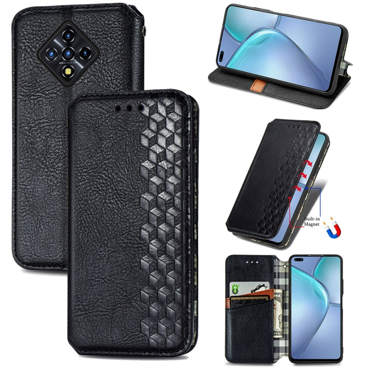 Cubic Grid Pressed Horizontal Flip Magnetic Leather Case with Holder & Card Slots & Wallet, For Doogee N40 Pro, For Infinix Zero 8, For OPPO Realme C21Y, For Vodafone Smart E11, For Wiko Power U30