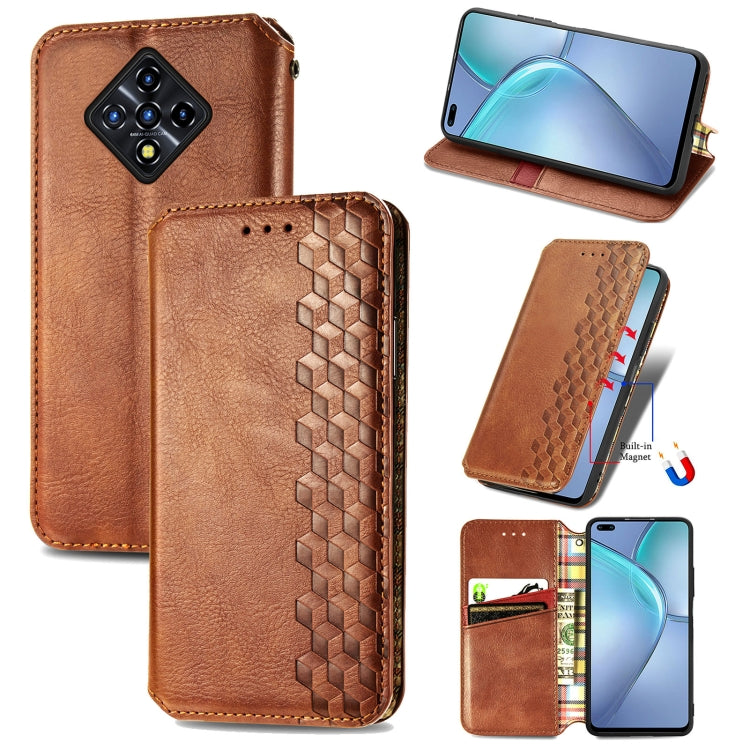 Cubic Grid Pressed Horizontal Flip Magnetic Leather Case with Holder & Card Slots & Wallet, For Doogee N40 Pro, For Infinix Zero 8, For OPPO Realme C21Y, For Vodafone Smart E11, For Wiko Power U30