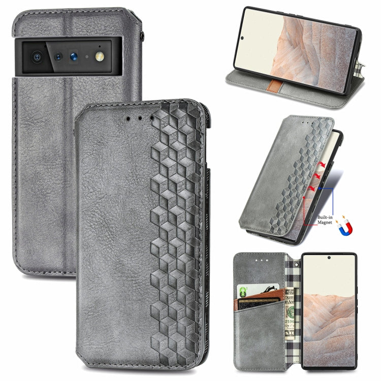 Cubic Grid Pressed Horizontal Flip Magnetic Leather Case with Holder & Card Slots & Wallet, For Xiaomi Mi 11T / Mi 11T Pro, For Google Pixel 6, For Honor Play 5T Youth