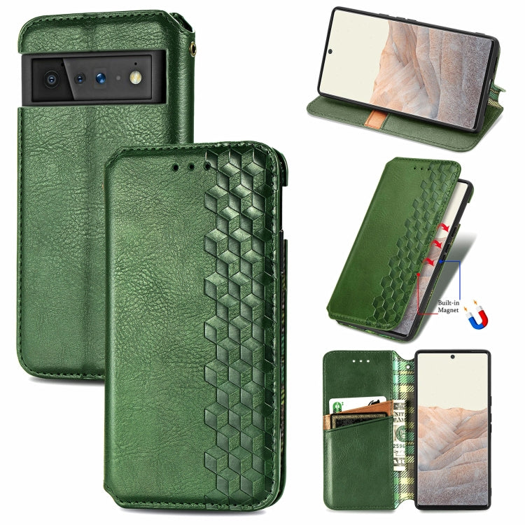 Cubic Grid Pressed Horizontal Flip Magnetic Leather Case with Holder & Card Slots & Wallet, For Xiaomi Mi 11T / Mi 11T Pro, For Google Pixel 6, For Honor Play 5T Youth