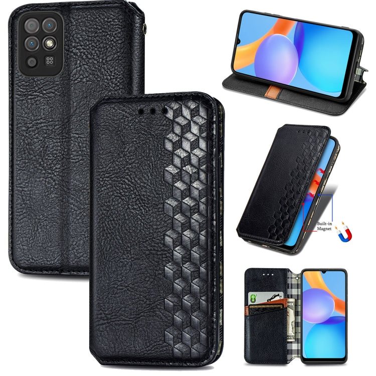 Cubic Grid Pressed Horizontal Flip Magnetic Leather Case with Holder & Card Slots & Wallet, For Xiaomi Mi 11T / Mi 11T Pro, For Google Pixel 6, For Honor Play 5T Youth