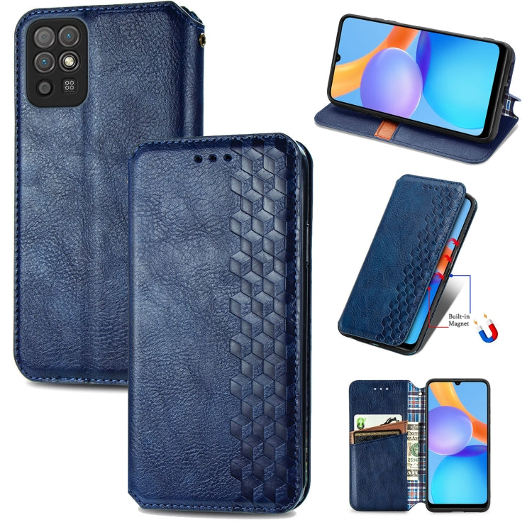 Cubic Grid Pressed Horizontal Flip Magnetic Leather Case with Holder & Card Slots & Wallet, For Xiaomi Mi 11T / Mi 11T Pro, For Google Pixel 6, For Honor Play 5T Youth